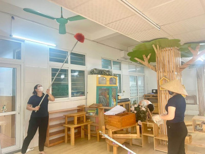 🌿🧼 TRƯỜNG MẦM NON HƯƠNG SEN TỔNG VỆ SINH – CHỦ ĐỘNG PHÒNG CHỐNG DỊCH BỆNH TAY CHÂN MIỆNG 🧸✨