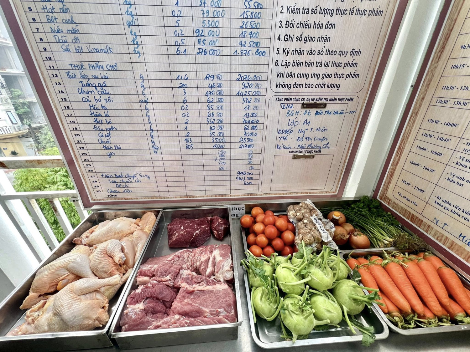 🥬🥚🥩 CÔNG TÁC KIỂM TRA GIÁM SÁT THỰC PHẨM ĐẦU VÀO TẠI BẾP ĂN TRƯỜNG MN HƯƠNG SEN – 02/12/2025 ❤️